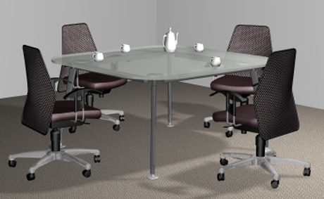 Conference Table|Glass Negotiation Table|Office Furniture|Glass Negotiation Table|洽谈台|洽谈桌|谈判桌 CG-BLQTT-04